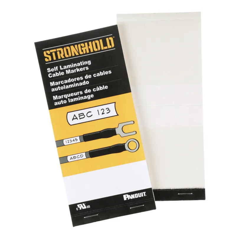 Panduit PSCB-12Y StrongHold Blank Self-Laminating Write-On Marker Book, 12Y, Vinyl, PK1