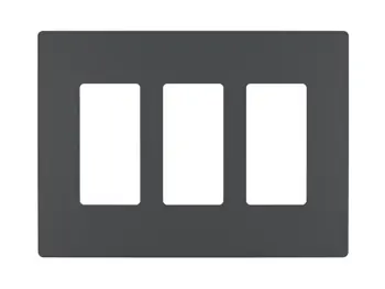 Legrand RWP263GCC6 P&S RADIANT SCREWLESS WALLPLATE 3G GRAPHITE