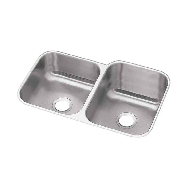 Dayton DXUH312010L 31-3/4 x 20-1/2 x 10 Stainless Steel Double Bowl Undermount Sink