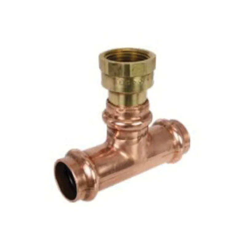 Apollo 10066579 8712 Tee - Female Outlet Tee, Copper & Lead Free Brass, PxPxFPT, 1/2x1/2x1/2