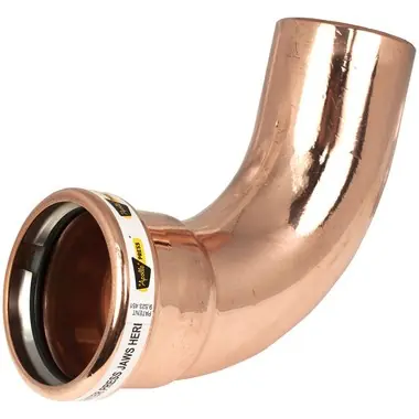 Apollo 10062073 Long Turn 90 Degree Street Elbow, Copper, LD, FTGxP, 3 inch x 3 inch