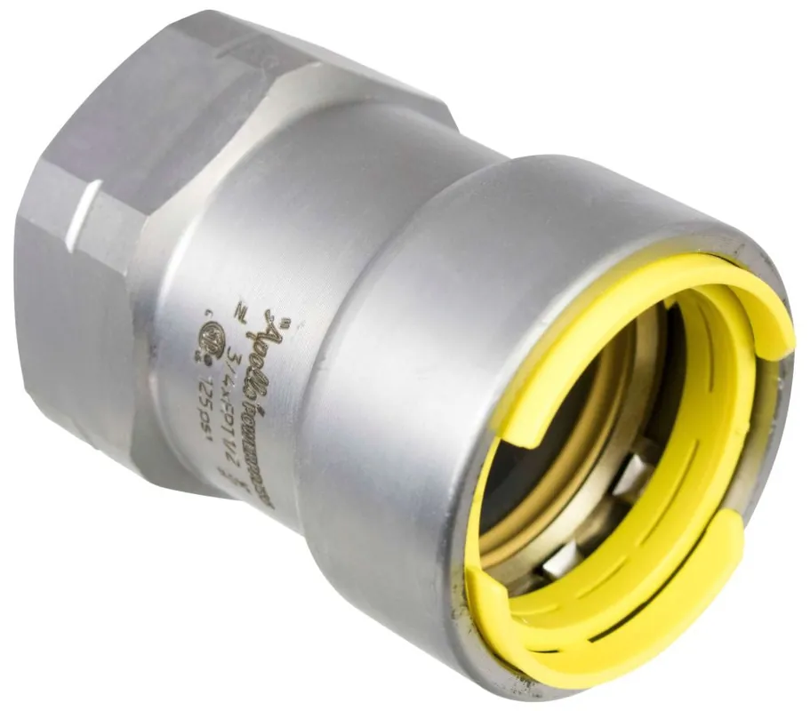 Apollo PWR7482156 Powerpress Press Female Adapter Gas 3/4 inch x 1/2 inch Press x FPT Model 403G