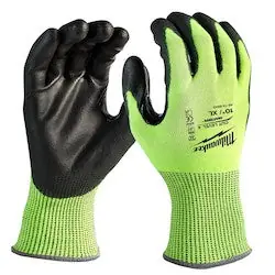Milwaukee 48-73-8943 High Visibility Cut Level 4 Polyurethane Dipped (XL)