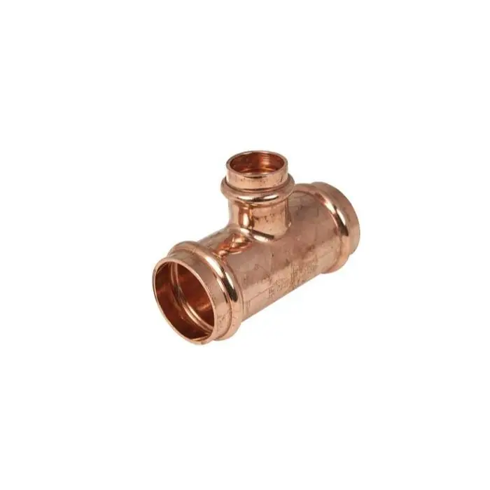 Apollo 10077758 Model 811R 2 x 2 x 1-1/4 in. Press Reducing Domestic UNS C12200 and DZR Copper Tee