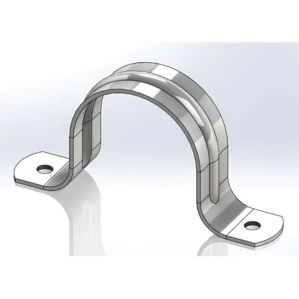 Empire 231SS0200 Two Hole Pipe Strap T-304 Stainless Steel 2 IPS