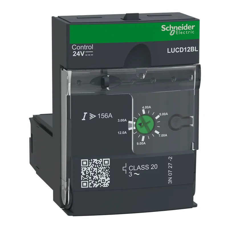 Schneider Electric LUCD12BL Square D 24 VDC 3 to 12 Amp 3-Phase Class 20 Thermal Motor Starter