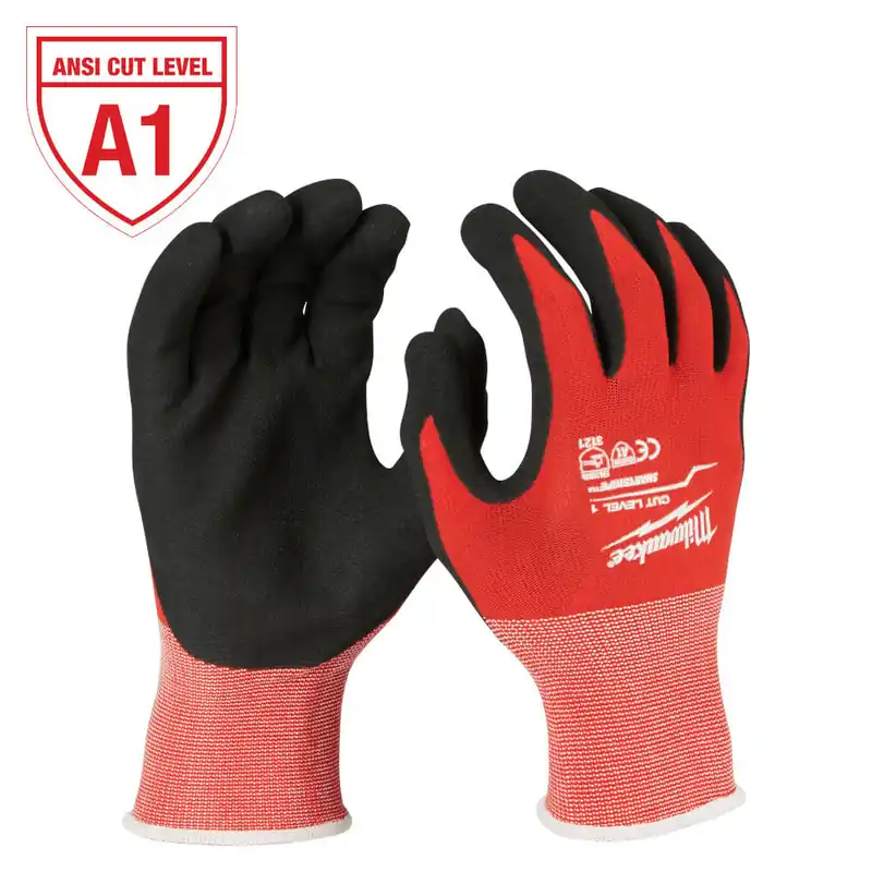 Milwaukee 48-22-8900 Cut Level 1 Dipped Gloves - Small - 1 Pair