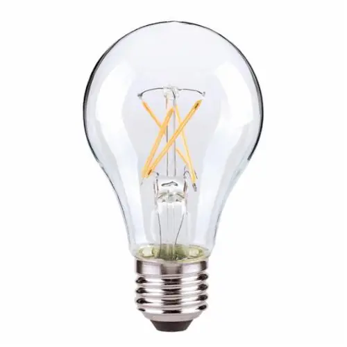 SATCO S29876 Dimmable LED Filament Lamp 6.5 W E26 Medium LED Lamp A-19 Shape