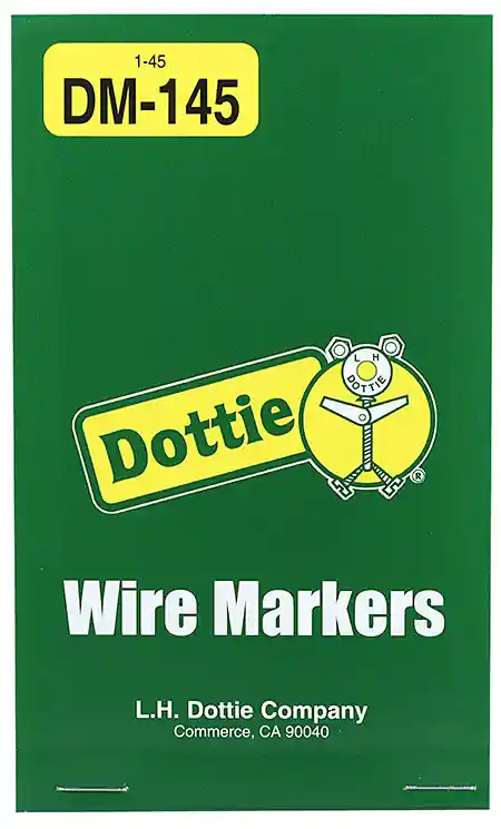 L.H. Dottie DM145 Wire Marker Books - Vinyl Cloth 1 - 45
