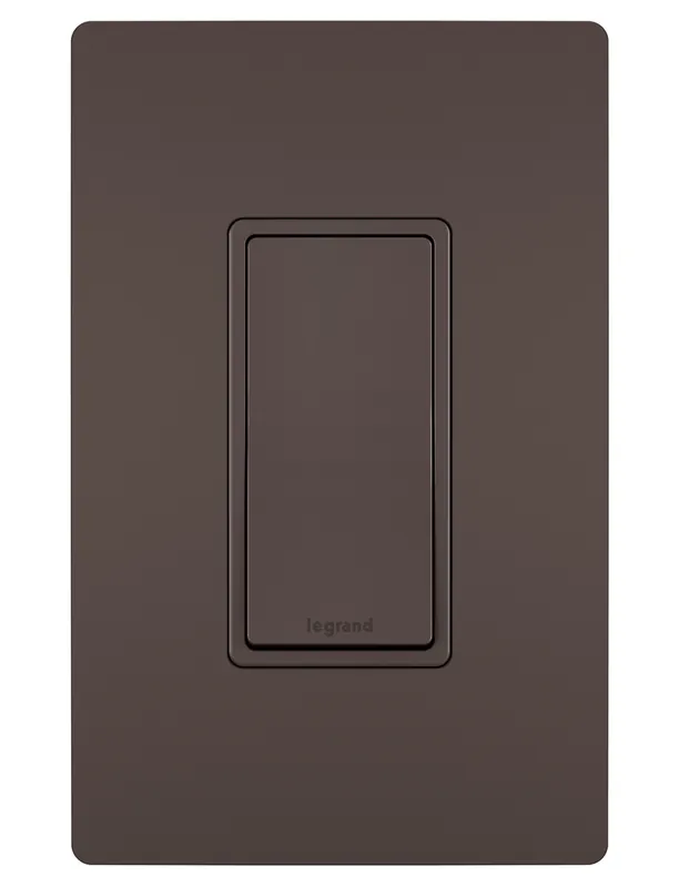Legrand TM873DBCC10 Pass & Seymour 15 Amp 120 VAC 3-Way Dark Bronze Grounding Decorator Switch