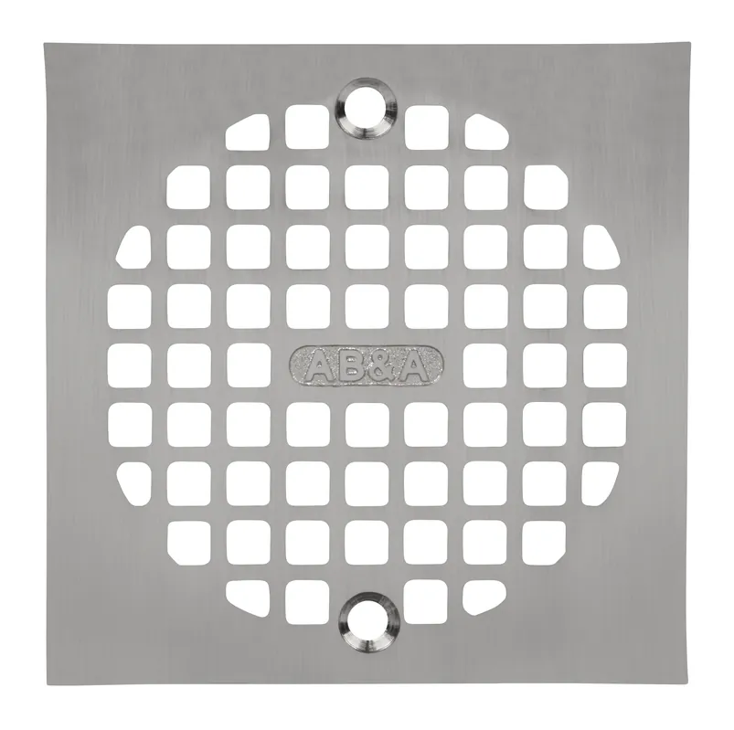 IPS Corporation RSSC338-SN AB&A Shower Drain Grate Cast Brass Square 4 1/4 Satin Nickel