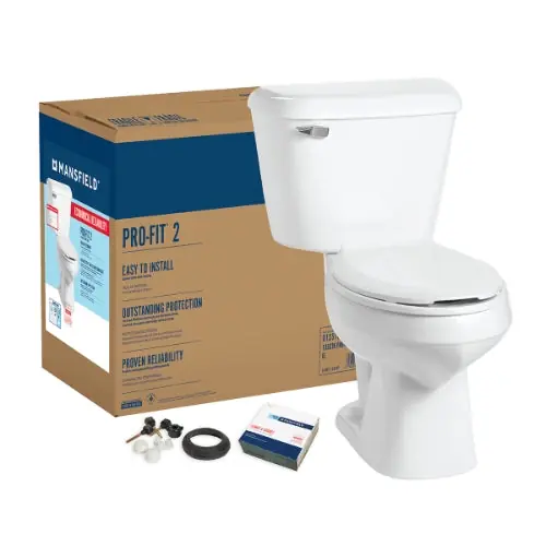 Mansfield Plumbing 135CTK Mansfield Pro-Fit 2 1.6 Elongated Complete Toilet Kit, White