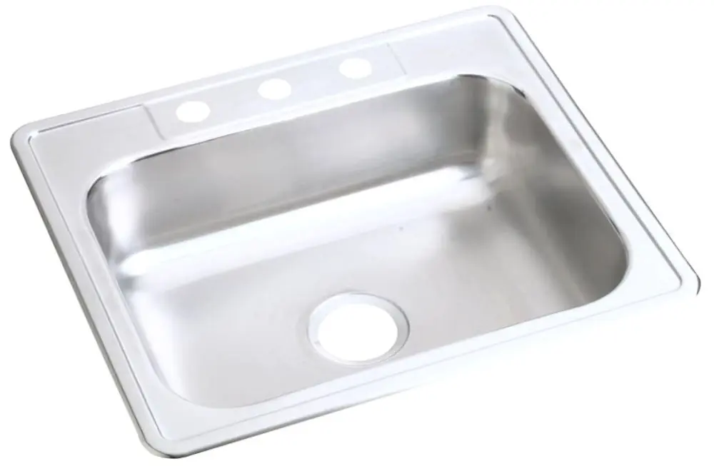 Dayton D125223 Stainless Steel Drop-In Sink 25 x 22 x 6-9/16 3-Hole