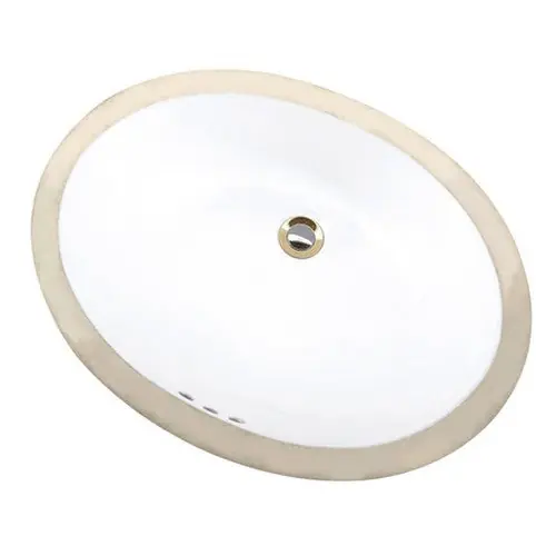 Mansfield Plumbing 217WH Mansfield Maple 19-3/4 inch x 16 inch Undermount Oval Lavatory Sink Only, White