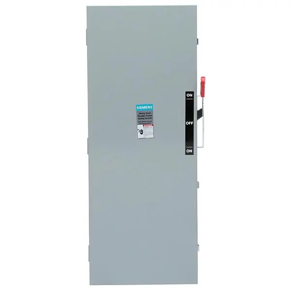 Siemens DTGNF224NR Type VBII Double Throw Enclosed General Duty Low Voltage Safety Switch 240 VAC 200 A 15 hp 60 hp