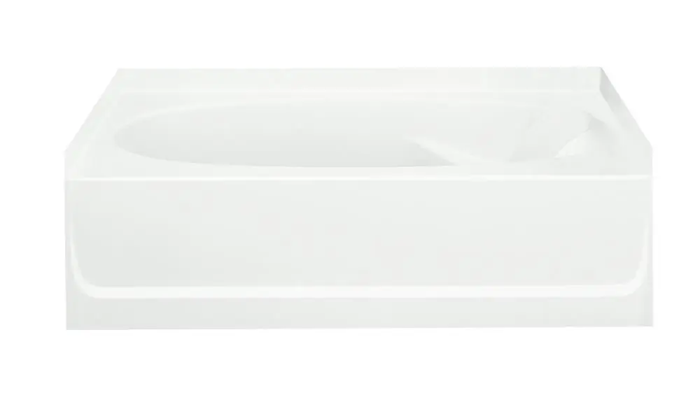 Sterling 71101110-0 Ensemble 60 In X 36 In Soaker Alcove Bathtub With Left Drain In White