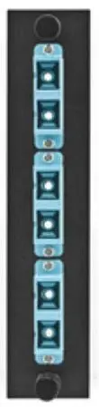 Hubbell FSPSCDS3AQ Fiber Adapter Panel, 6-Port Duplex Pre-Loaded Standard