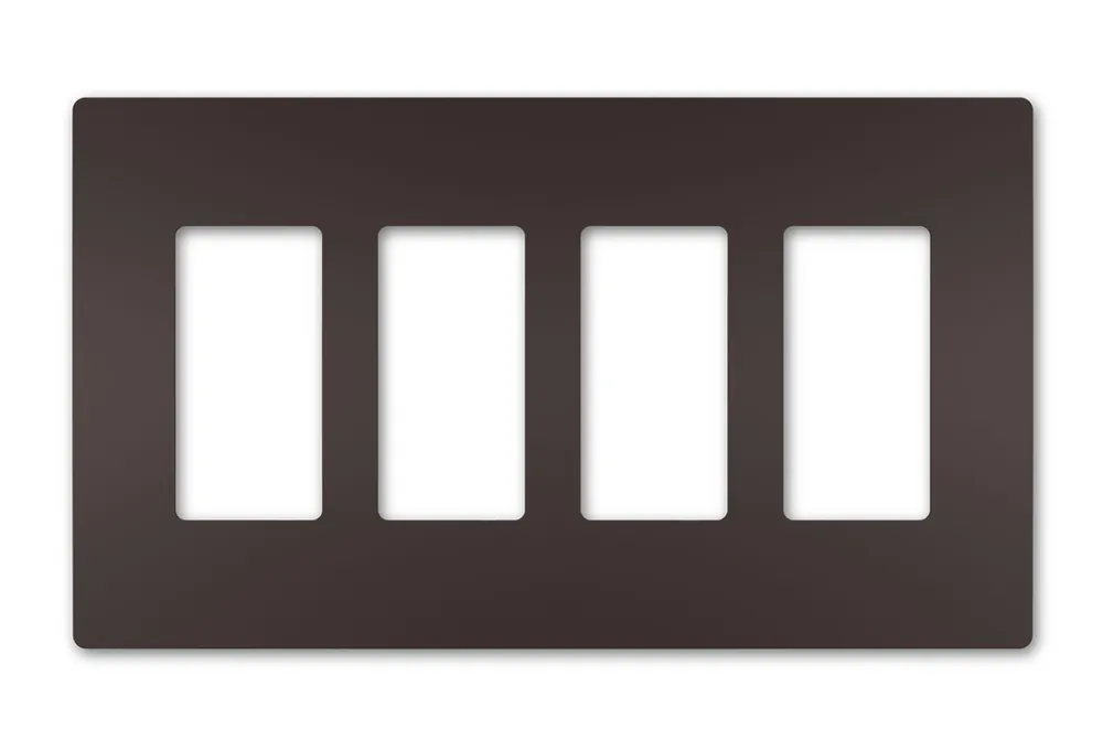 Pass & Seymour RWP264DB 4Gang Screwless Wall Plate Radiant® Dark Bronze