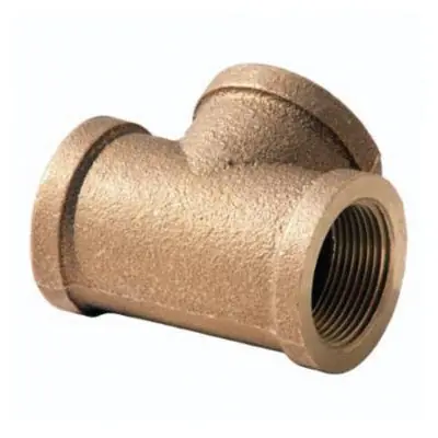 Merit Brass XNL106-04 Straight Pipe Tee 1/4 in Nominal FNPT End Style 125 lb