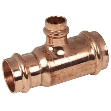 Apollo 10077792 Model 811R 1-1/4 x 3/4 x 3/4 in. Press Reducing Domestic UNS C12200 and DZR Copper Tee