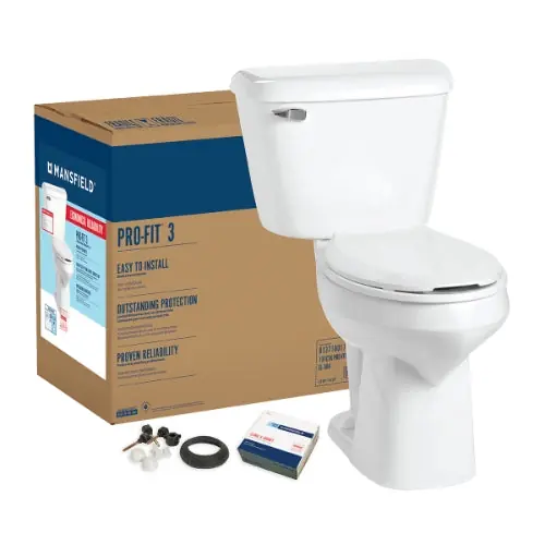 Mansfield Plumbing 137CTK Mansfield Pro-Fit 3 1.6 Elongated Smartheight Complete Toilet Kit, White