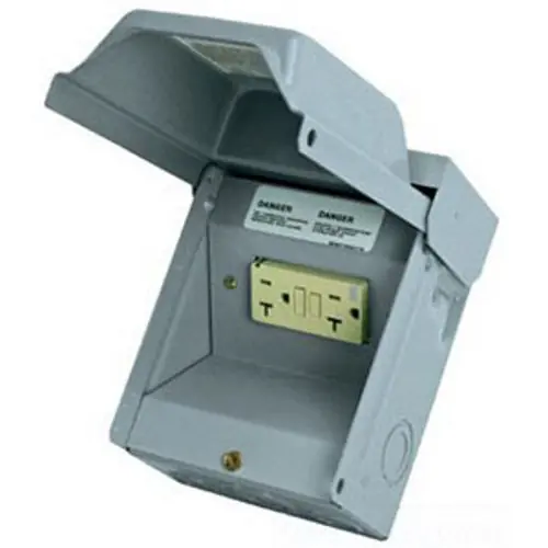 ABB - Midwest Electric U010SEP Power Outlet Pedestal, 120 VAC, 20 A, 1 Phase, 14 to 8 AWG, 14 to 6 AWG Wire, NEMA 3R Enclosure