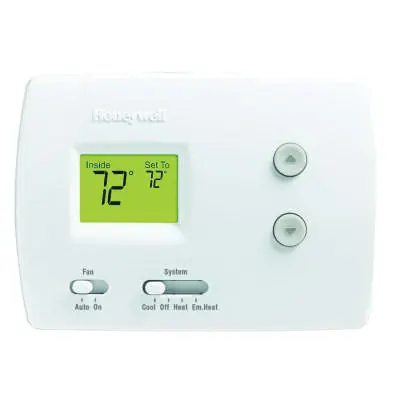 Honeywell TH3210D1004/U Non-Programmable Thermostat 20 - 30 VAC 2 Heat/1 Cool Heat Pump