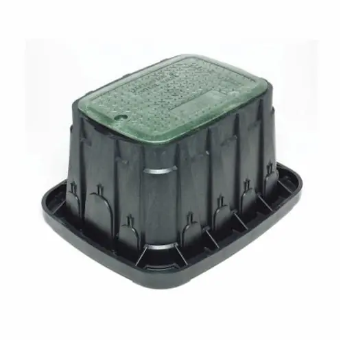 Rain Bird A11400 Valve Box With Green Lid, 21.8 in L x 16.6 in W x 12 in H, Rectangular