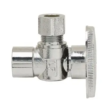 BrassCraft PLB103X P 1/2 in. Nominal Sweat x 3/8 in. OD Compression 1/4 Turn Angle Stop