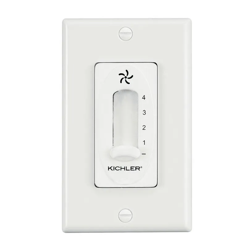 Kichler Lighting 337012WH Accessory 4-Speed Fan Sliding Control in White