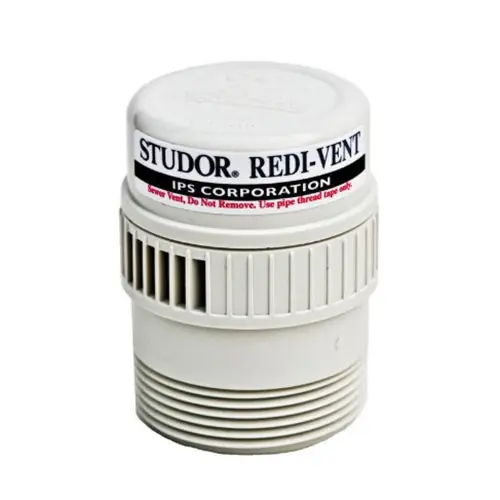 Studor 20299 Redi-Vent PVC Air Admittance Valve with PVC Adapter 1-1/2 or 2 in