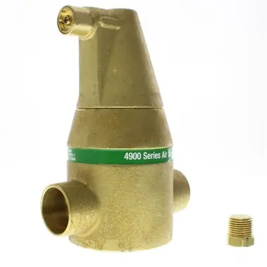 TACO 49-100C Air Separator 4900 1 Inch Brass Stainless Steel Sweat 150 Pounds Per Square Inch