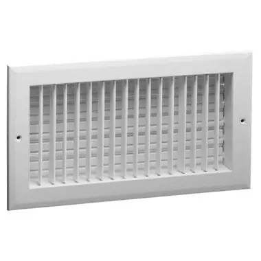Hart & Cooley A618MS-12X4W Register A619 Sidewall Ceiling Vertical Single White 12 x 4 Inch Aluminum