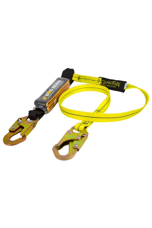 Guardian Fall Protection 21300 Big Boss Series Extended Free Fall Lanyard, 6 ft