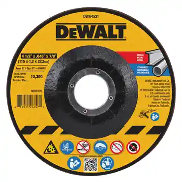 DeWalt DWA4531 Cutting Wheels Power 4 1/2 Inch 7/8 Inch Arbor Replacement MPN