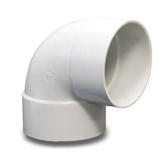 NDS 4P02 NDS 4-1/2 x 4 Hub White PVC 90 deg Sewer and Drain Elbow 25/PK