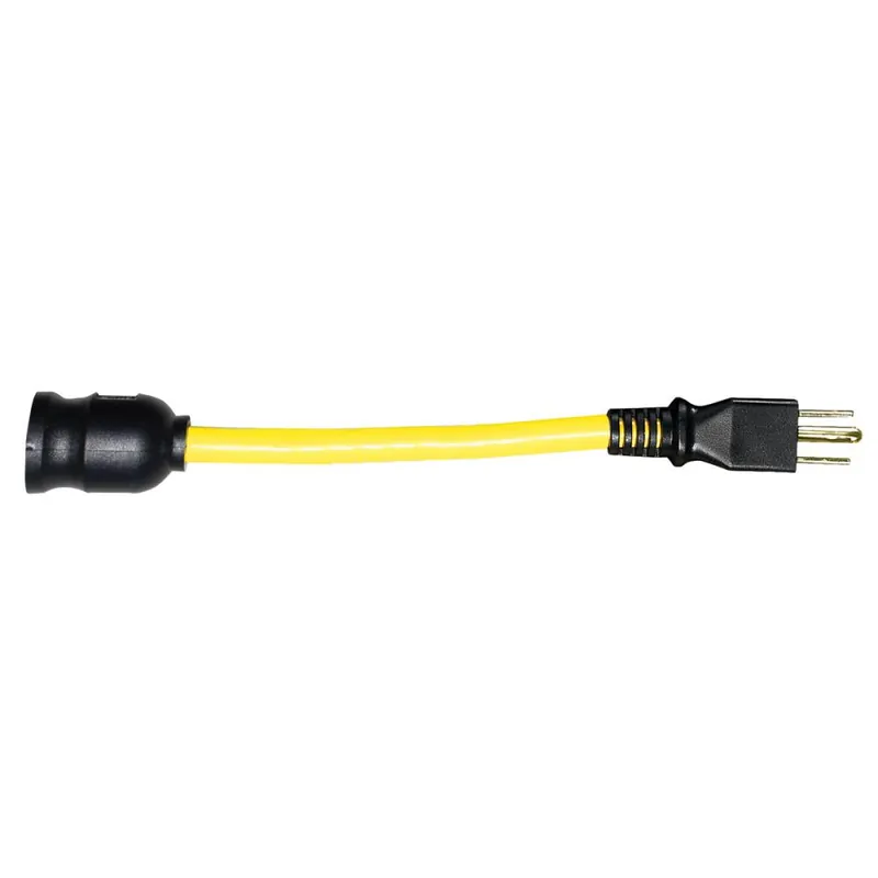 Voltec Power & Lighting 040093N 1' 12/3 Yellow Stw Connector Nema 5-15P, L5-20R