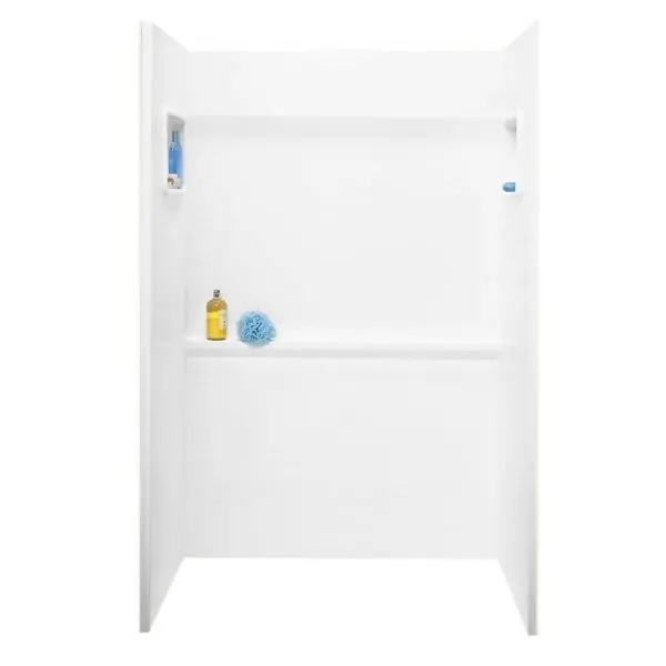 Swan SA03448.010 Shower Wall Veritek Alcove 34 x 48 Inch White Veritek 48 x 72 Inch