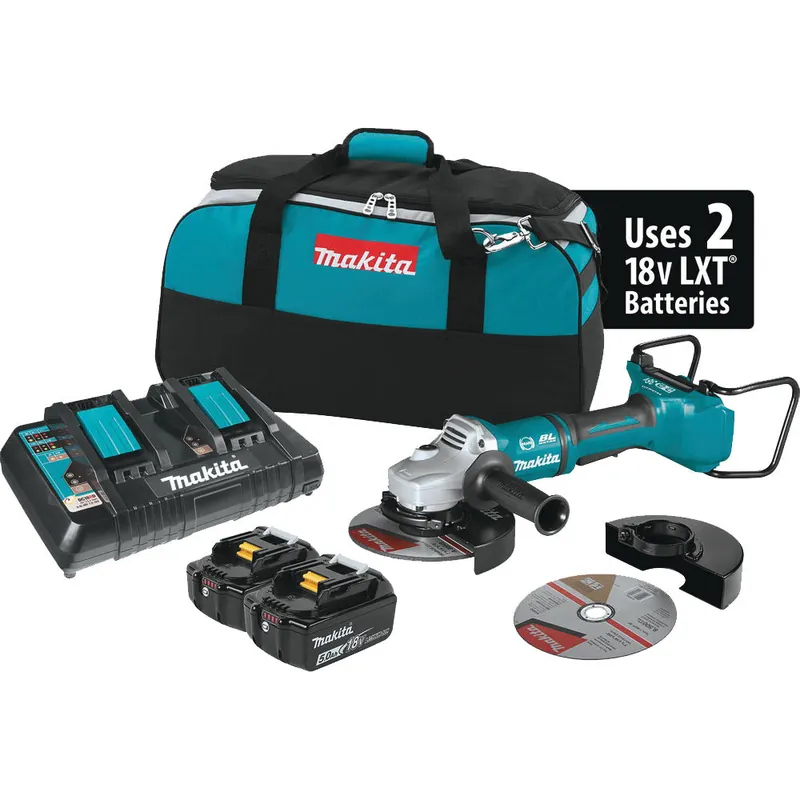Makita XAG12PT1 18V X2 LXT Lithium-Ion (36V) Brushless Cordless 7 Paddle Switch Cut-off Angle Grinder Kit with Electric Brake