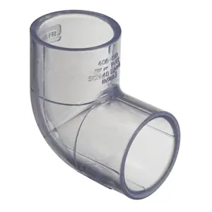 Spears 406-007L 3/4 PVC 90 Ell SOC SCH40 Clear