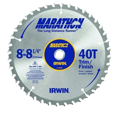 Irwin 14053 8-1/4IN 40T IRWIN MARATHON Saw Blade