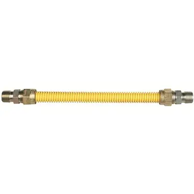Dormont 30C-3141-72 Flexible Connector Supr-Safe 30C Gas 1/2 x 3/4 x 72 Inch Stainless Steel MIP Yellow