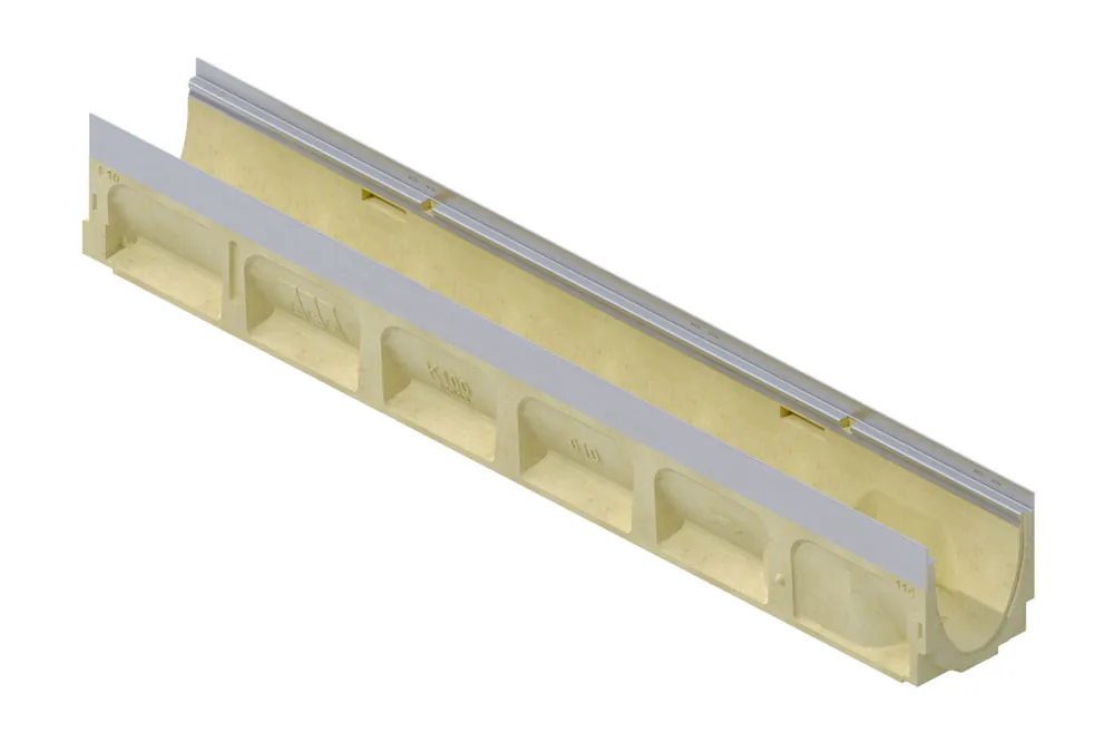 ACO 74016 K1-16 1M Sloped Galvanized Channel