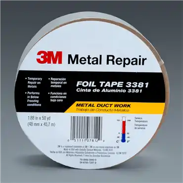 3M 00051111078129 Aluminum Foil Tape 3381 50 yd