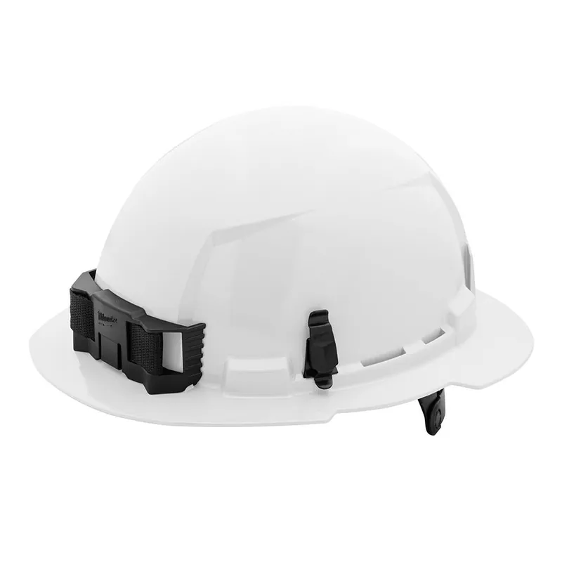 Milwaukee Tool 48-73-1121 White Full Brim Hard Hat with 6pt Ratcheting Suspension - Type 1 Class E