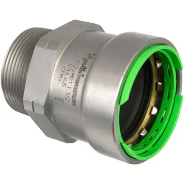 Apollo PWR7480847 Powerpress, Press Male Adapter, Non-Gas, 1/2 inch x 1/2 inch, Press x MPT, Model 404