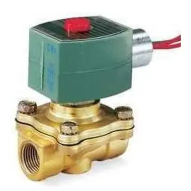 ASCO EF8210G054 Solenoid Valve 8210 2-Way Brass 1 Inch NPT Normally Closed 120 Alternating Current NBR
