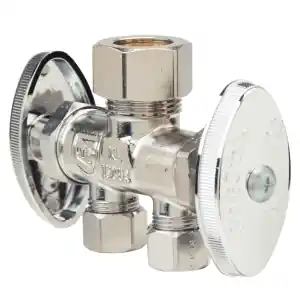 BrassCraft CR1901DVSXC Compression x OD Compression x OD Compression Knurled Oval Handle Straight Supply Stop Valve