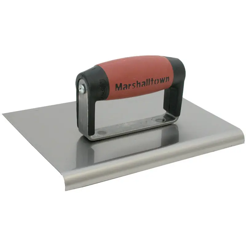 Marshalltown 163SSD 6 x 6 Ss Edger-Straight Ends 1/2R, 5/8L-Durasoft Handle