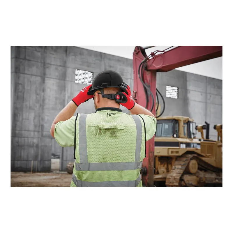 Milwaukee 48-73-1228 Red Front Brim Vented Hard Hat with 6pt Ratcheting Suspension - Type 1, Class C